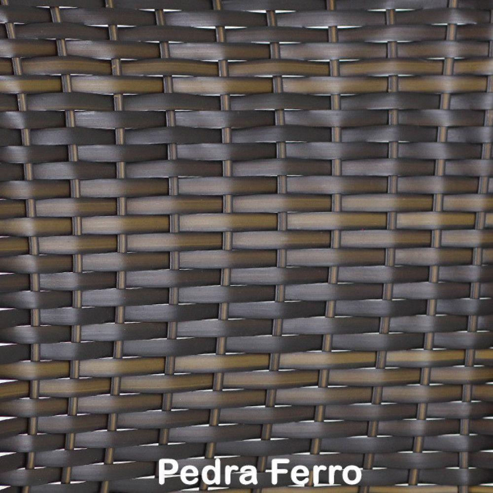 Mesa Grécia Em Alumínio Com Balde Trama Original Pedra Ferro