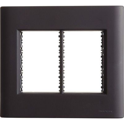 Placa 6 Postos 4x4 Tramontina Giz Preta Soft Touch Suporte Tramontina