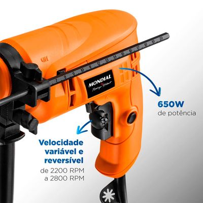 Furadeira Com Impacto Mondial - FI-RH-01M 110V