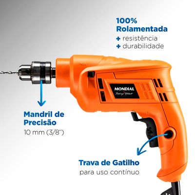 Furadeira Com Impacto Mondial - FI-RH-01M 110V