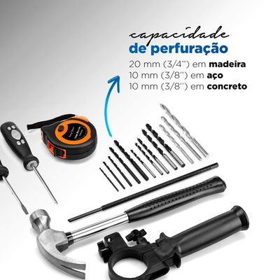 Furadeira Com Impacto Mondial - FI-RH-01M 110V