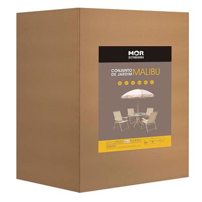 Conjunto Jardim Malibu Bege Aço