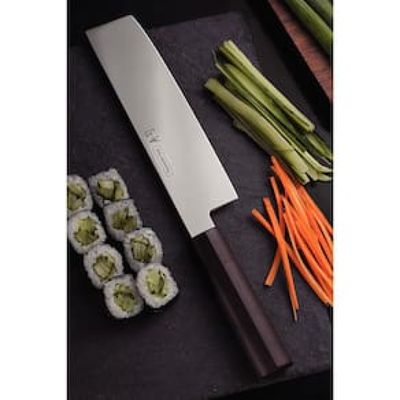 Faca 7" Nakiri Tramontina Sushi Silver em Aço Inox - Marrom