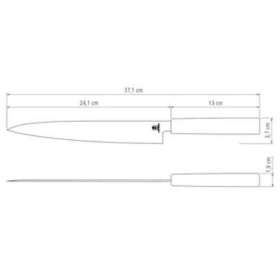 Faca 9" Yanagiba Tramontina Sushi Silver em Aço Inox - Marrom
