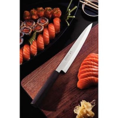 Faca 9" Yanagiba Tramontina Sushi Silver em Aço Inox - Marrom
