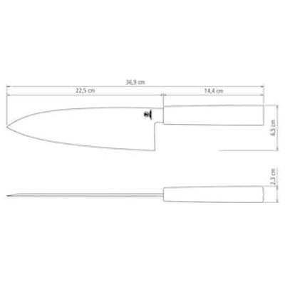 Faca 8" Deba Tramontina Sushi Silver em Aço Inox - Marrom