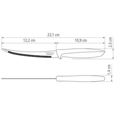 Faca 5" para Tomate Tramontina Plenus em Aço Inox - Off-White