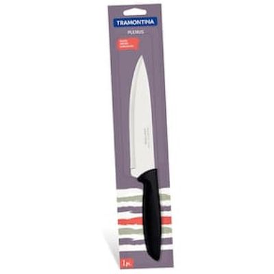 Faca 7" Chef Tramontina Plenus em Aço Inox - Preto