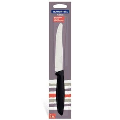 Faca 5" para Frutas Tramontina Plenus em Aço Inox com Fio Liso - Preto
