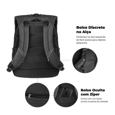 Mochila Locker compatível com notebook dell samsung macbook - Gorila Shield