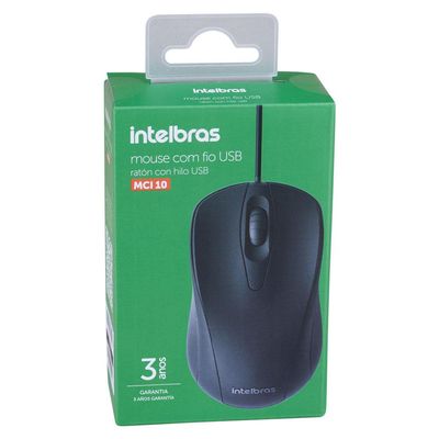 Mouse USB Intelbras MCI10 Preto