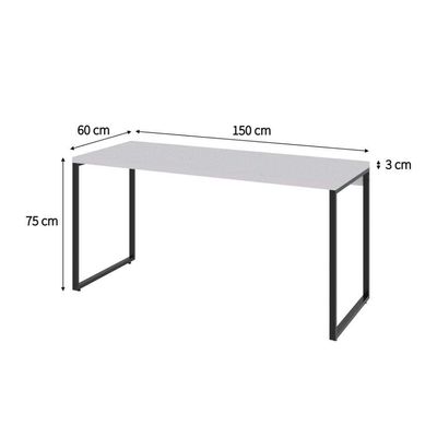 Mesa de Escritório Kuadra I Branca 150 cm