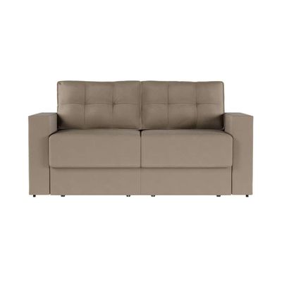 Sofá 3 Lugares Retrátil Dresden Suede Bege 180 cm