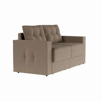 Sofá 3 Lugares Retrátil Dresden Suede Bege 180 cm