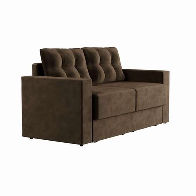 Sofá 3 Lugares Retrátil Munique Suede Marrom 180 cm