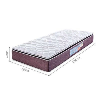 Colchão Solteiro de Espuma D40 Classic Alto Suporte (20x88x188) Cinza