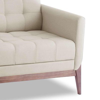 Sofá  2 Lugares Brooks Linho Areia 126 cm