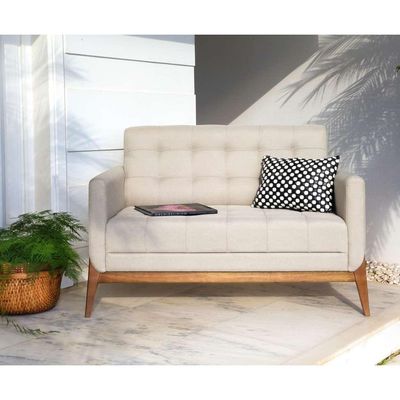 Sofá  2 Lugares Brooks Linho Areia 126 cm
