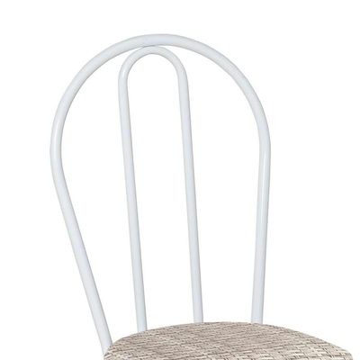 Conjunto com 4 Cadeiras Madryn Bege e Branco