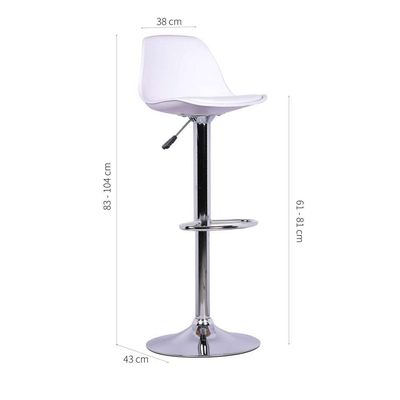 Banqueta Giratória Eames Branca