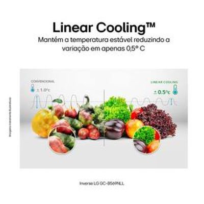 Geladeira LG Frost Free Inverse Conectividade Inteligente Inox Look - 451L Inox / 220