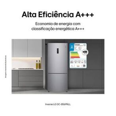 Geladeira LG Frost Free Inverse Conectividade Inteligente Inox Look - 451L Inox / 220