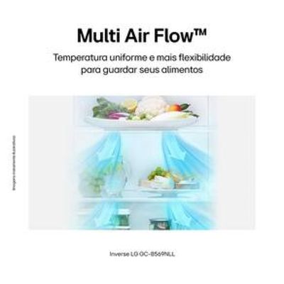 Geladeira LG Frost Free Inverse Conectividade Inteligente Inox Look - 451L Inox / 220
