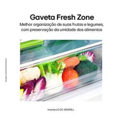 Geladeira LG Frost Free Inverse Conectividade Inteligente Inox Look - 451L Inox / 220