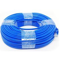Cabo De Rede Plus Cable Pc Eth6e Patch Cord CAT6 Gigabit Azul 30 Metros