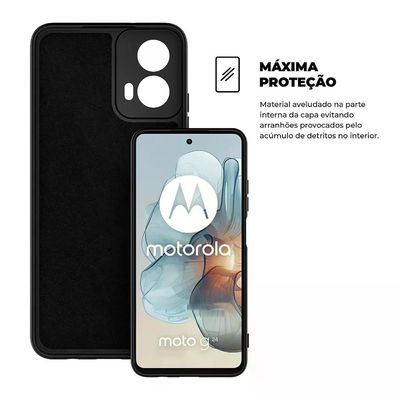 Kit Capa Silicon Veloz e Película Hydrogel HD para Motorola Moto G24 - Gshield