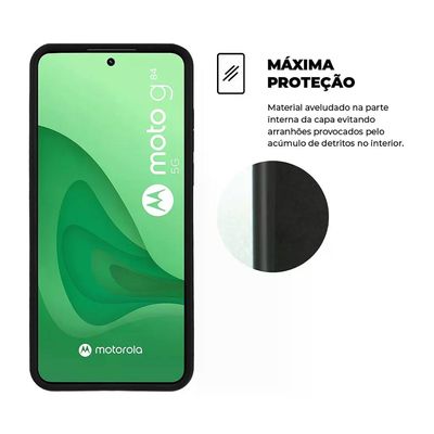 Kit Capa Silicon Veloz e Película Hydrogel HD para Motorola Moto G84 5G - Gshield