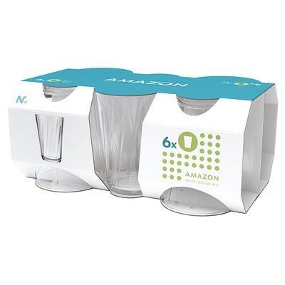 Conjunto 6 Copos de Vidro 190ml Amazon Nadir