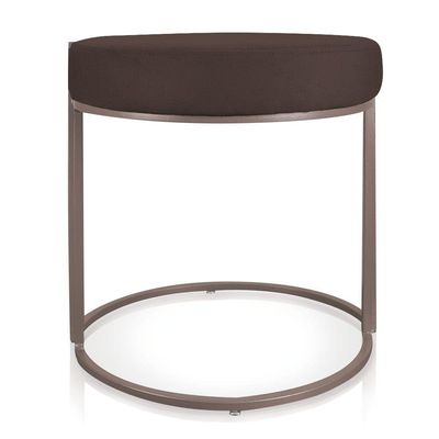 Puff Love Suede Marrom Base Cobre D´rossi
