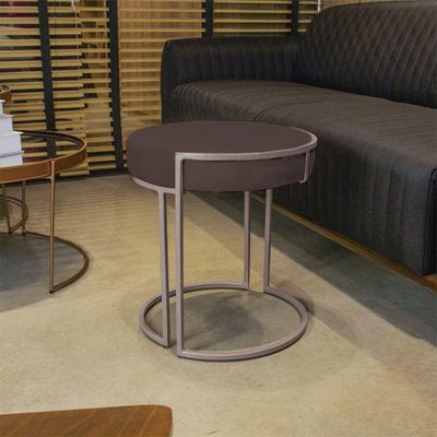 Puff Love Suede Marrom Base Cobre D´rossi