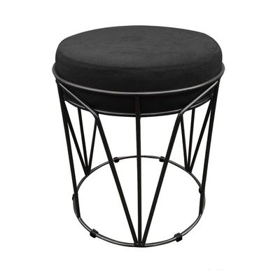 Puff Babu Suede Base Preto D´rossi Preto