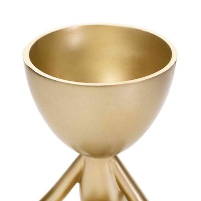Vaso Bob Robert Planta Em Poliresina Dourado 14,5x11x10cm