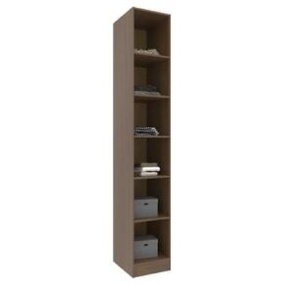 Armário Modulado Bartira Lugano com 1 Porta e 5 Prateleiras Casal – Avelã/Capuccino