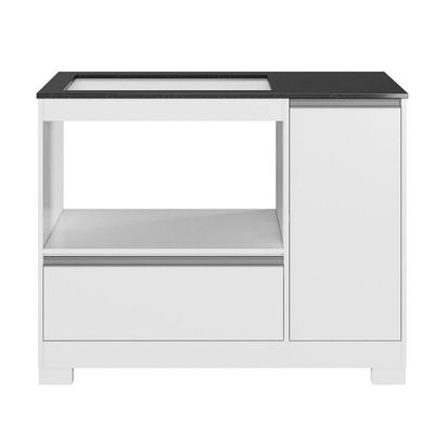 Balcão Para Cooktop 5 Bocas Notável 1 Portas 1 Gavetão 3050 Branco