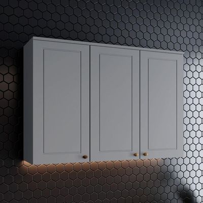 Armário Aéreo De Cozinha 120 Cm Amy Casa 812 Cinza