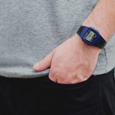 Relógio Casio Unissex Digital F-91wm-2adf Azul