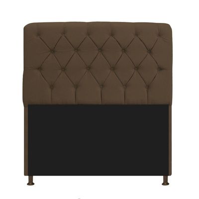 Kit Cabeceira e Recamier 195 Cm King Size Suede Marrom
