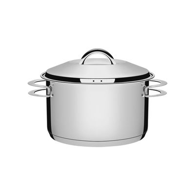 Caçarola Tramontina Solar Funda em Aço Inox Fundo Triplo com Tampa e Alças 24 cm 6,1 L
