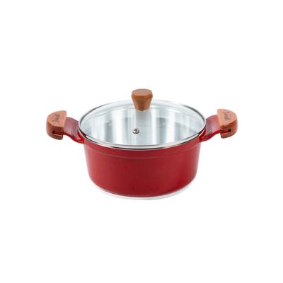 Caçarola Vermelha Alumínio Fundido Usinado Javali AM 28cm