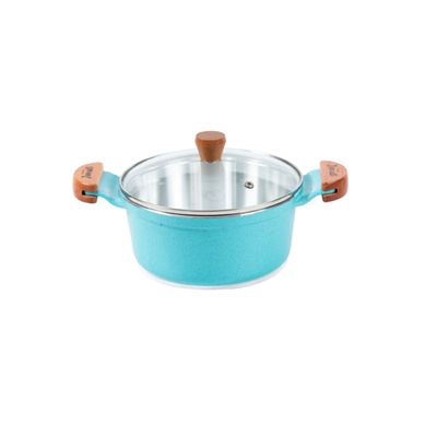 Caçarola Azul Turquesa Alumínio Usinado Javali AM 30cm