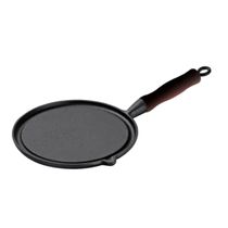 Bifeteira Ferro Redonda Cabo Silicone Preto Lisa 26cm