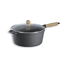 Caçarola Cabo De Madeira Tampa De Vidro 3,1 Litro 22cm