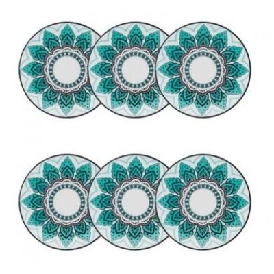 Conjunto De Pratos De Sobremesa Mandala 06 Peças Oxford