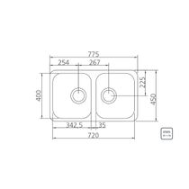 Cuba Tramontina Isis Plus Prime em Aço Inox Alto Brilho 72 x 40 cm com Válvula 94033202