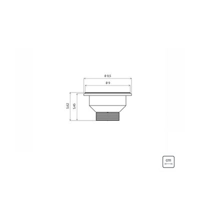 Válvula Tramontina Econômica para Pias Cubas e Tanques 3 1/2" sem Escape em Aço Inox e Polipropileno