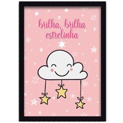 Conjunto Quadros Decorativos 4 peças Menina Estrelinha